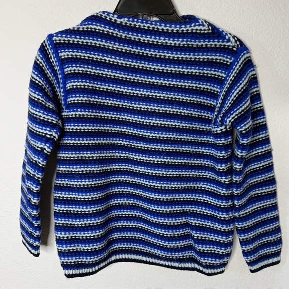 VINTAGE 70’S ABRAHAM & STRAUS INDIAN - BLUE MULTI - Sweater wool - Picture 1 of 6